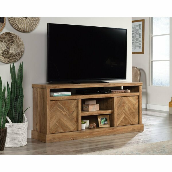 Sauder Cannery Bridge Credenza Sm W/herringbone , Accommodates up to a 65 in. TV weighing 70 lbs 430274
